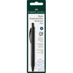 *Lodīšu pildspalva Faber-Castell Basic 0.7mm, automātiska, zila