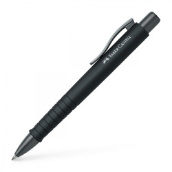 Lodīšu pildspalva Faber-Castell PolyBall XB, 0.6mm, melns korpuss, zila