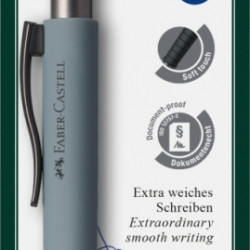 Lodīšu pildspalva Faber-Castell PolyBall XB 0.6mm zila, pelēks korpuss
