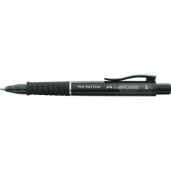 Lodīšu pildspalva Faber-Castell PolyBall View XB 0.6mm, melna