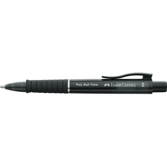 Lodīšu pildspalva Faber-Castell PolyBall View XB 0.6mm, melna
