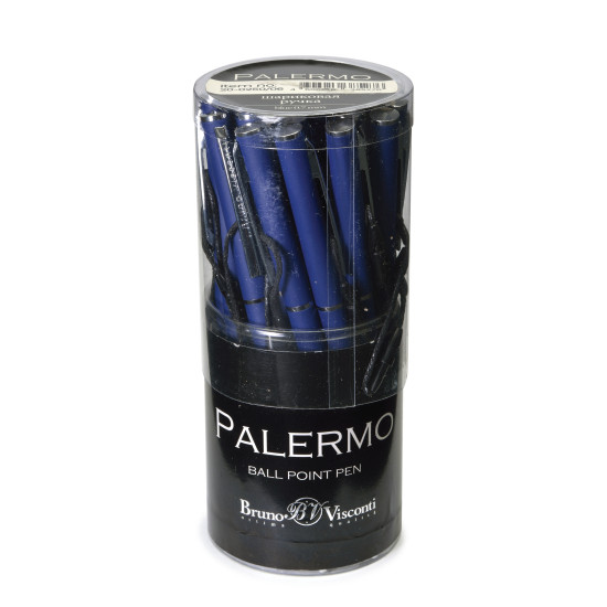 Lodīšu pildspalva Bruno Visconti Palermo 0,7mm, zila, tumsi zils korpuss
