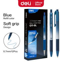 Lodīšu pildspalva DELI Extream PRO 0.7mm, automātiska, zila