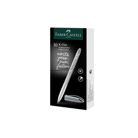 Lodīšu pildspalva Faber-Castell K-One 0.7mm, melna
