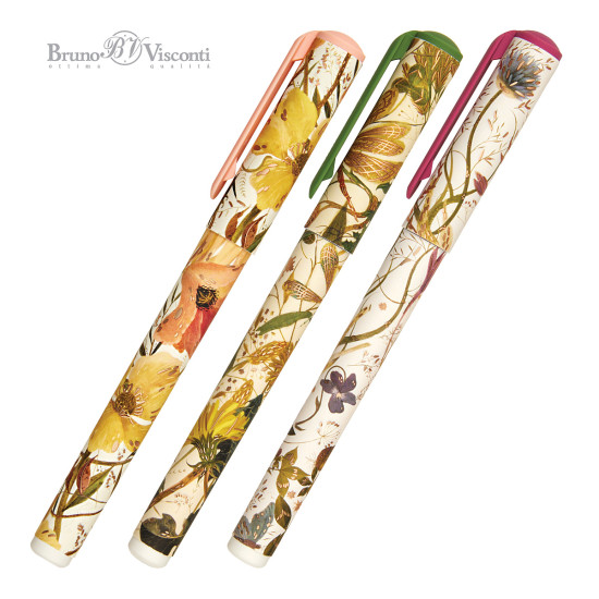 Lodīšu pildspalva futlārī Bruno Visconti DreamWrite Flora 0.7mm, zila, asorti