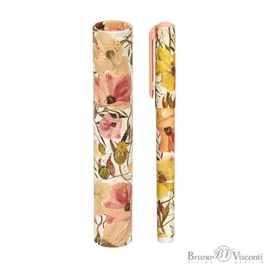 Lodīšu pildspalva futlārī Bruno Visconti DreamWrite Flora 0.7mm, zila, asorti