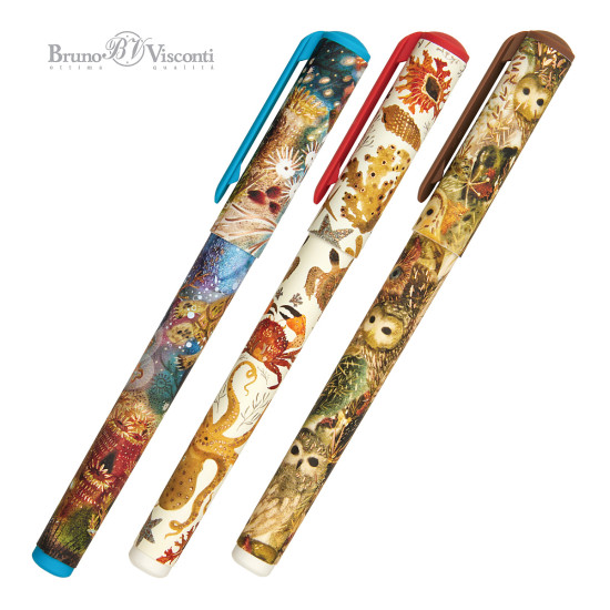 Lodīšu pildspalva futlārī Bruno Visconti DreamWrite Fauna 0.7mm, zila, asorti