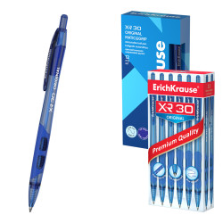 *Lodīšu pildspalva Erich Krause XR30, 0,7mm, automātiska, zila