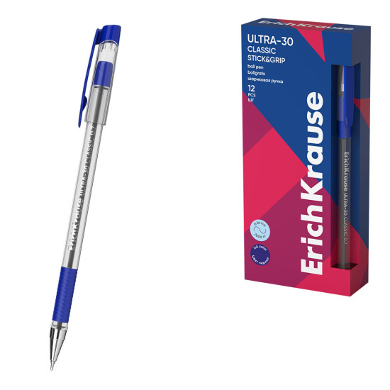 *Lodīšu pildspalva Erich Krause ULTRA L-30, 0,7mm, zila