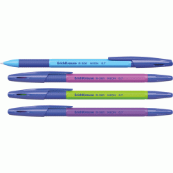 *Lodīšu pildspalva Erich Krause R-301 NEON GRIP, 0,7mm, zila