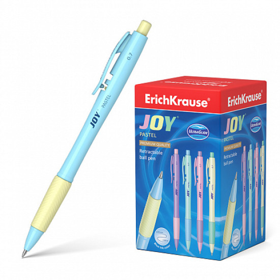***Lodīšu pildspalva Erich Krause JOY Pastel, 0,7mm, zila