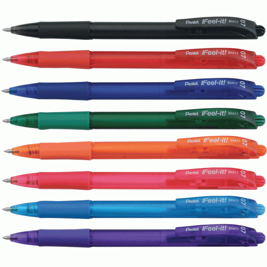 Lodīšu pildspalva Pentel iFeel-It!, 0.7 mm, automātiska, violeta