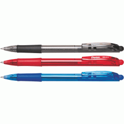 Lodīšu pildspalva Pentel BK-417, 0,7mm, sarkana