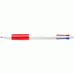 *Lodīšu pildspalva CARIOCA 4, 1,0mm, automātiska, zila/zaļa/melna/sarkana