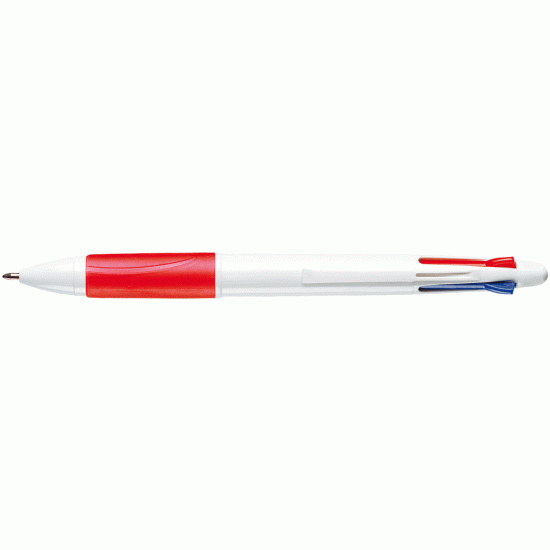 *Lodīšu pildspalva CARIOCA 4, 1,0mm, automātiska, zila/zaļa/melna/sarkana