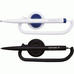Apmeklētāju pildspalva Click-Fix-Pen ar spirāli, 1.0mm, zila
