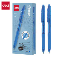 Lodīšu pildspalva Deli Q115-BL Roball, 0.5mm, automātiska, zila