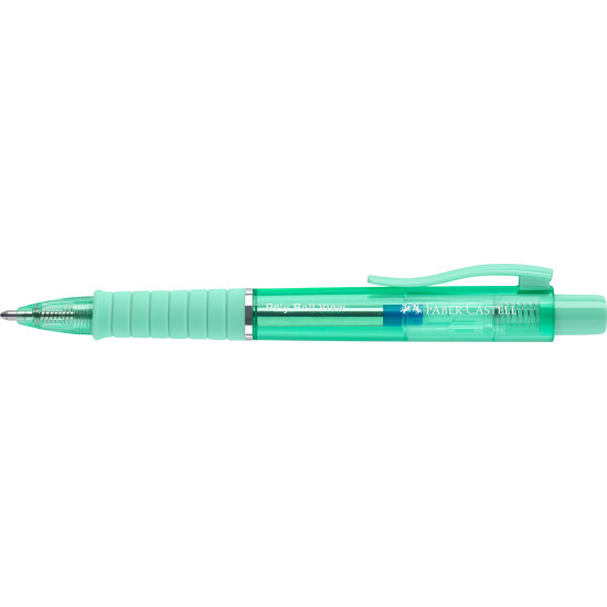 Lodīšu pildspalva Faber-Castell Poly Ball View Jelly Mint