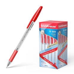 *Lodīšu pildspalva R-301 Grip, sarkana