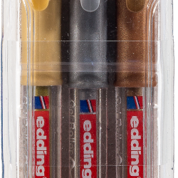 Gēla pildspalvu komplekts Edding 2185, 0.7mm, 3gab/iep, asorti