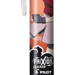 Gēla pildspalva Pilot Frixion Clicker Naruto 0.7mm, izdzēšama, automātiska, sarkana