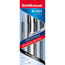 *Gēla pildspalva ERICH KRAUSE R-301 GEL, 0,5mm, melna