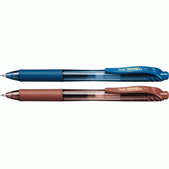 Gēla pildspalva Pentel ENERGEL-X BL107, 0,7mm, brūna