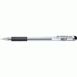 Gēla pildspalva Pentel K116 HYBRID GRIP, 0,6mm, melna