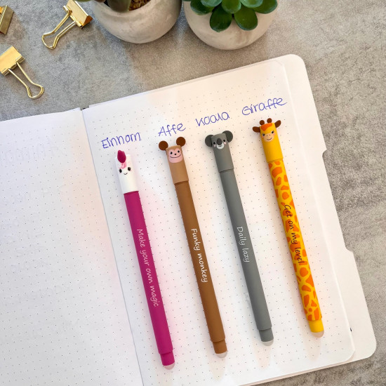 Gēla pildspalva EberhardFaber Erase it! Unicorn, 0.7mm, izdzēšama, zila