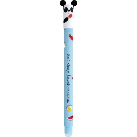 Gēla pildspalva EberhardFaber Erase it! Summer panda, 0.7mm, izdzēšama, zila