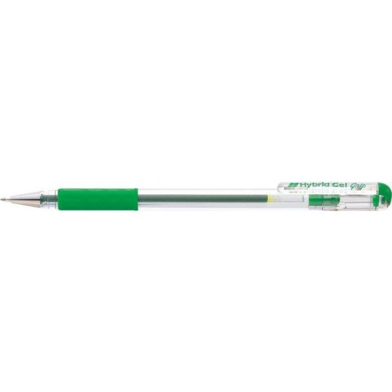 Gēla pildspalva Pentel K116 HYBRID GRIP, 0,6mm, zaļa