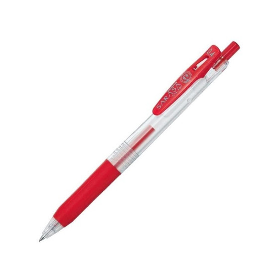 Gēla pildspalva Zebra Sarasa Clip 0.5mm, automātiska, sarkana