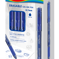 Gēla pildspalva Keyroad 0.7mm  izdzēšama, zilā