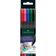 Flomāstertipa pildspalvu komplekts Faber-Castell FinePen 0.4mm, 5 krāsas