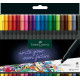 Flomāstertipa pildspalvu komplekts Faber-Castell Finepen Grip 0.4mm, 20 krāsas