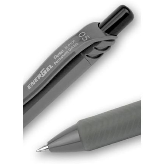 Gēla pildspalva Pentel Documents Pen BLP105, 0.5mm, melns