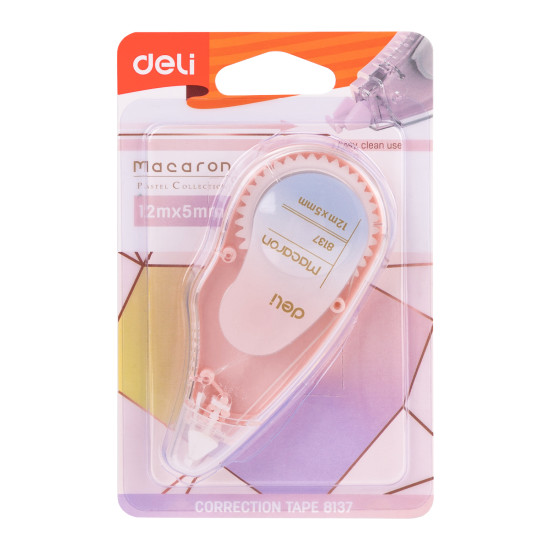 Korekcijas lente Deli 5mmx12m, asorti