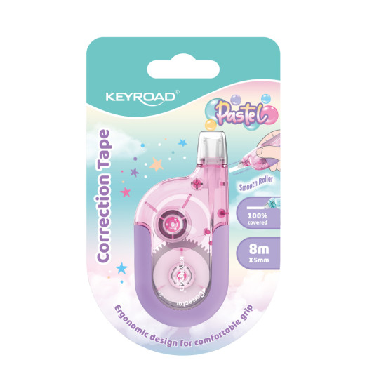 Korekcijas lente Keyroad 5mmx8m, pasteļkrāsa