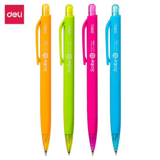 Механический карандаш DELI Scribe, Multicolor, Удобный треугольный хват