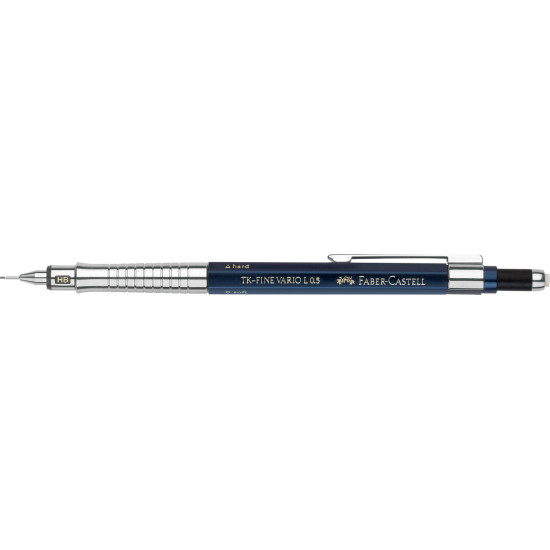 Механический карандаш Faber-Castell TK-Fine Vario L, Indigo, Регулируемый механизм грифеля