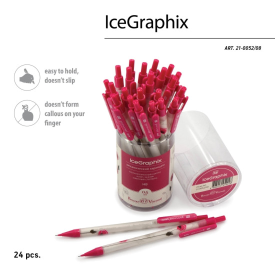 *Mehāniskais zīmulis Bruno Visconti Icegraphix  0.5mm, magones