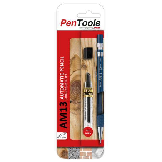 Mehānisko zīmuļu komplekts Pentel Sharp HB, 1.3mm, ar kodoliņiem