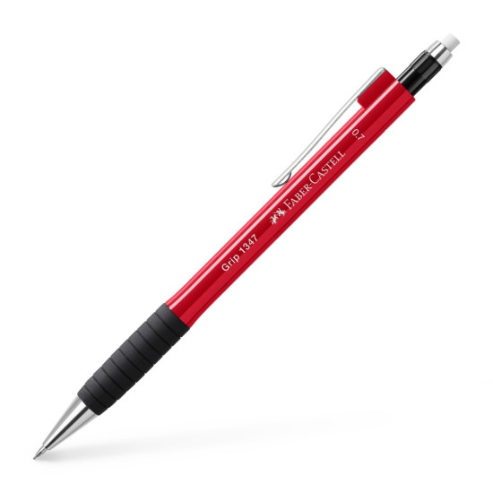 *Mehāniskais zīmulis Faber-Castell Grip 1347 0.7mm,  sarkans