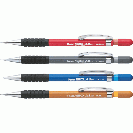 Грифели графитовые Pentel A313-B, Превосходная устойчивость к поломкам