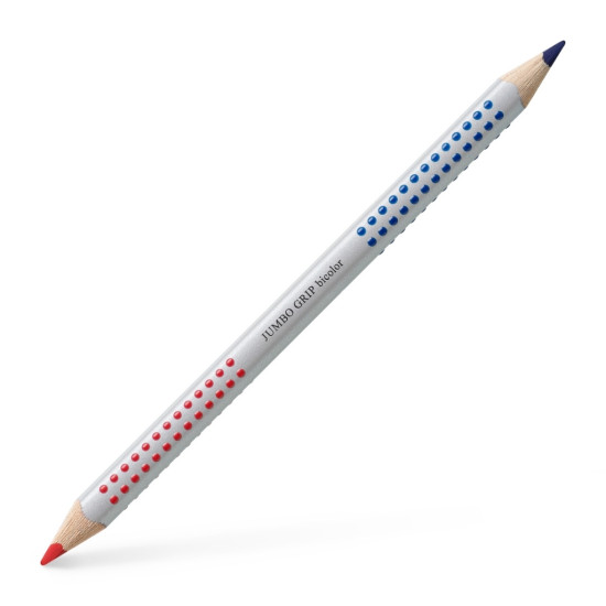 Krāsains zīmulis Faber-Castell Jumbo Grip Bicolor 2in1, zils/sarkans