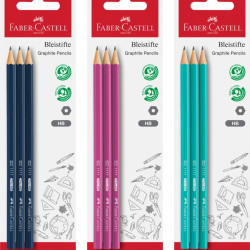 Карандаш графитовый Faber-Castell 1111 HB, Multicolor, Ударопрочный грифель