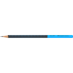 Графитовый карандаш Faber-Castell Grip 2001 Two Tone, Black/Blue, Ударопрочный грифель