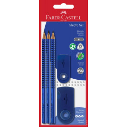 Набор карандашей Faber-Castell Grip 2001, Blue, Нескользящий захват