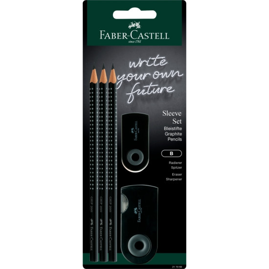 Набор карандашей Faber-Castell Grip 2001, Black, Эргономичный с Патентованным Захватом