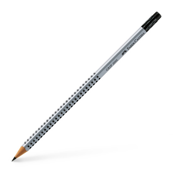 Карандаш Faber-Castell Grip 2001, Silver, с Нескользящим Захватом